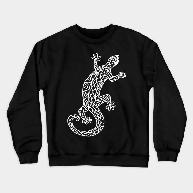Zentangle Lizard Crewneck Sweatshirt by StacysCellar